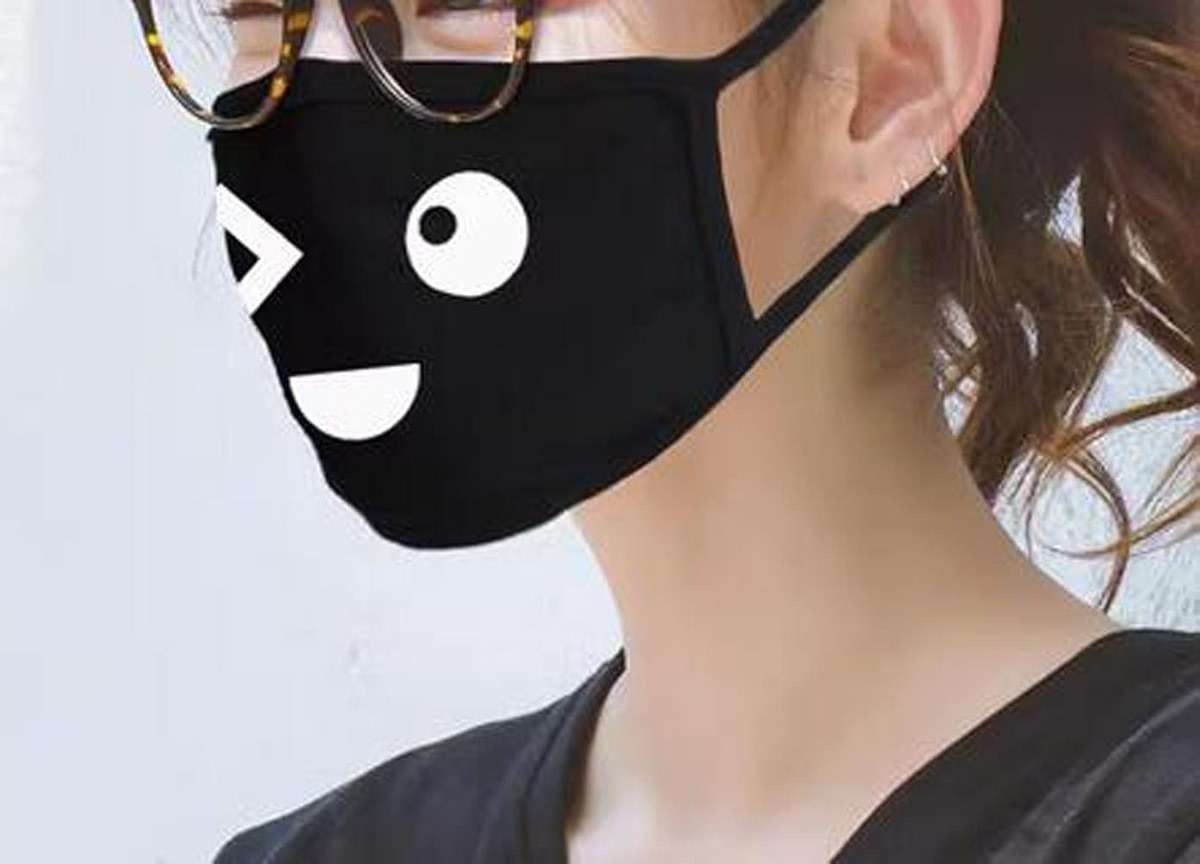Suplove Unisex Cartoon Mouth Mask Reusable Face Masks 2 Pack Washable Cotton Face Protection for Adult Teens (2, Black11) - Image 7