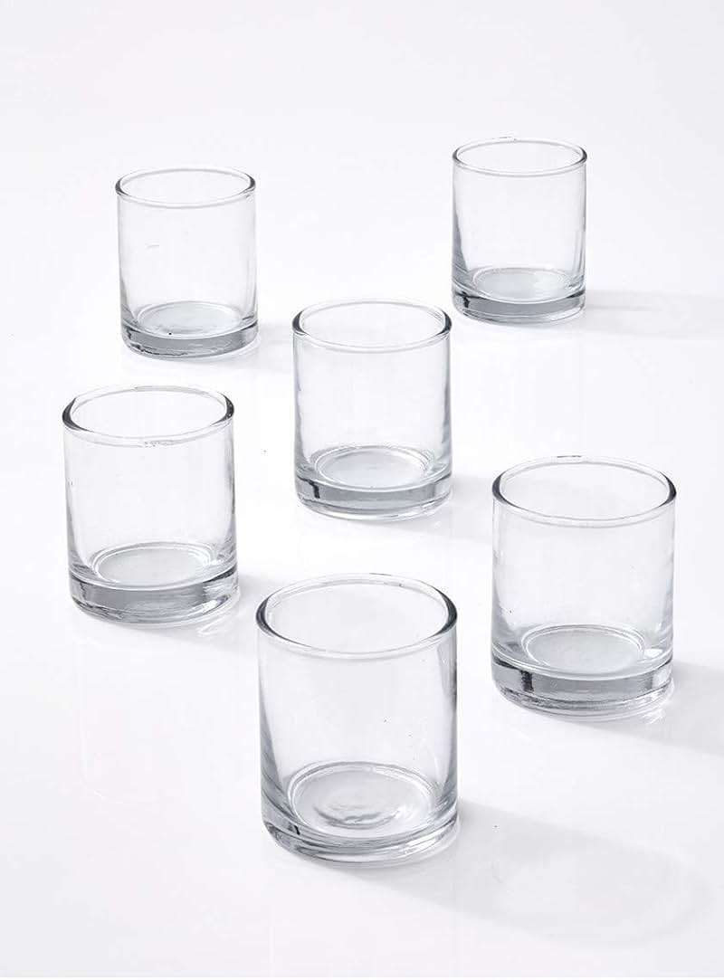 Serene Spaces Living Set of 36 Clear Glass Votive Candle Holders, Ideal for Wedding Decorations, Parties, Events, Christmas Dinner Tablescape, 3" Tall and 2.5" Diameter - Image 2
