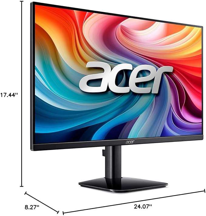 acer 27 Inch Monitor- KB272-27 Inch FHD IPS (1920 x 1080) Display, Up to 120Hz Refresh Rate, 99% sRGB, Tilt, Adaptive-Sync Support (FreeSync Compatible) 1ms (VRB), sRGB 99% Color, HDMI & VGA Ports - Image 15