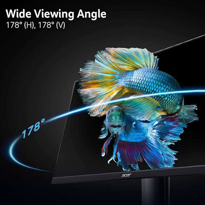 acer 27 Inch Monitor- KB272-27 Inch FHD IPS (1920 x 1080) Display, Up to 120Hz Refresh Rate, 99% sRGB, Tilt, Adaptive-Sync Support (FreeSync Compatible) 1ms (VRB), sRGB 99% Color, HDMI & VGA Ports - Image 7
