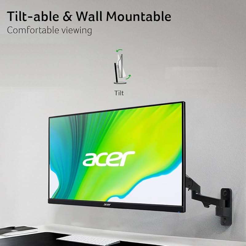 acer 27 Inch Monitor- KB272-27 Inch FHD IPS (1920 x 1080) Display, Up to 120Hz Refresh Rate, 99% sRGB, Tilt, Adaptive-Sync Support (FreeSync Compatible) 1ms (VRB), sRGB 99% Color, HDMI & VGA Ports - Image 8