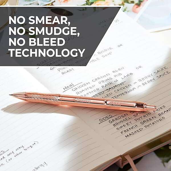 Sharpie S-Gel Gel Pen, Copper Metal Body, Medium Point (0.7mm), Black Ink, Includes 1 Pen and 1 Additional Ink Refill - Image 2