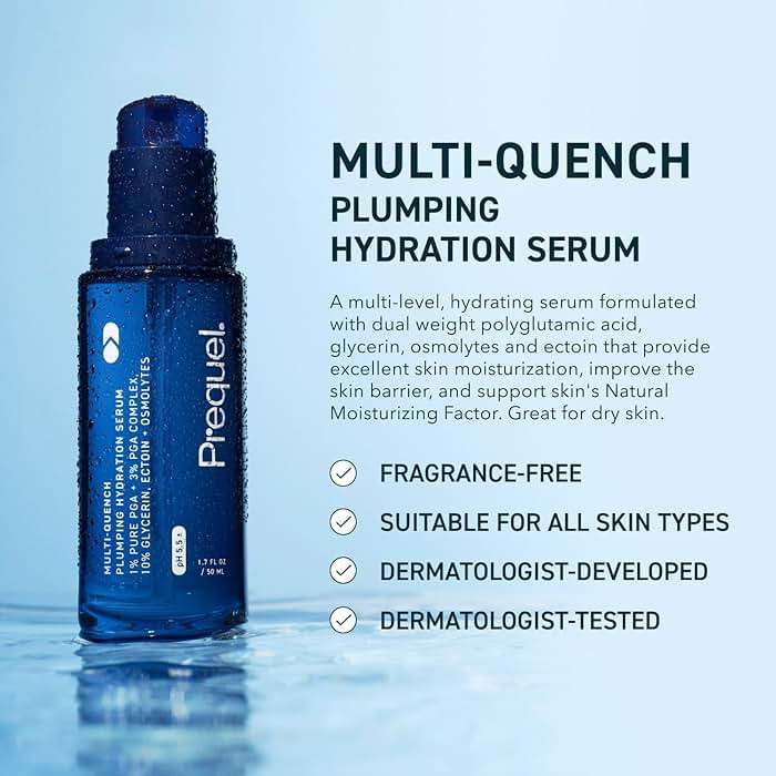 Prequel Skin Multi-Quench Plumping Hydration Serum for Face. Intensive Hydrating Facial Serum for Women with PGA Complex and Moisture-Binders. Deep Moisturizing for Dry and Sensitive Skin, 1.7oz - Image 2