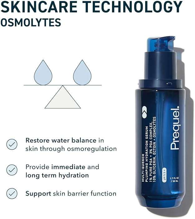 Prequel Skin Multi-Quench Plumping Hydration Serum for Face. Intensive Hydrating Facial Serum for Women with PGA Complex and Moisture-Binders. Deep Moisturizing for Dry and Sensitive Skin, 1.7oz - Image 4