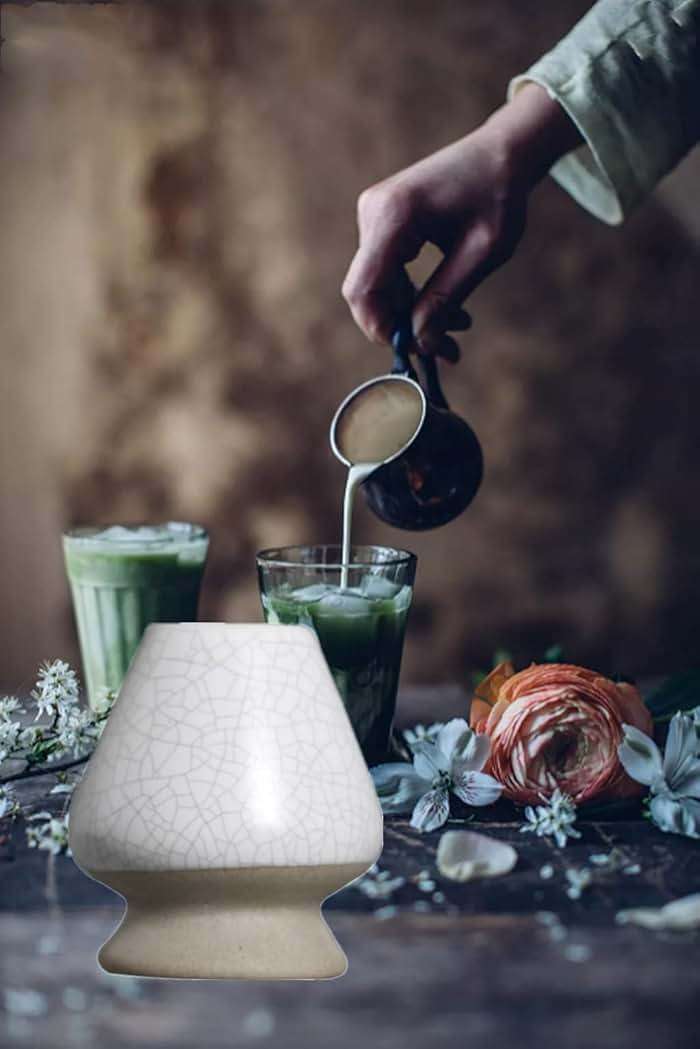 Matcha Tea Whisk Holder Ceramic Holder for Bamboo Matcha Chasen fit for Matcha Chasen Tea Set Accessories (White 2) - Image 6
