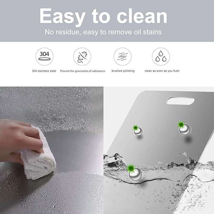Stainless Steel Cutting board, Double sided Steel Cutting boards for Kitchen Meat vegetables & fruits Chopping board Easy to Clean (Mini Size)（9.5 × 5.9in） - Image 4