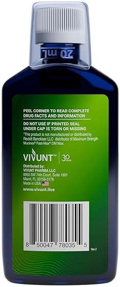 AXIV DM Max Liquid Cough & Cold Medicine for Adults, Cold and Flu Medicine for Excess Mucus Relief, 6 fl oz - Image 3