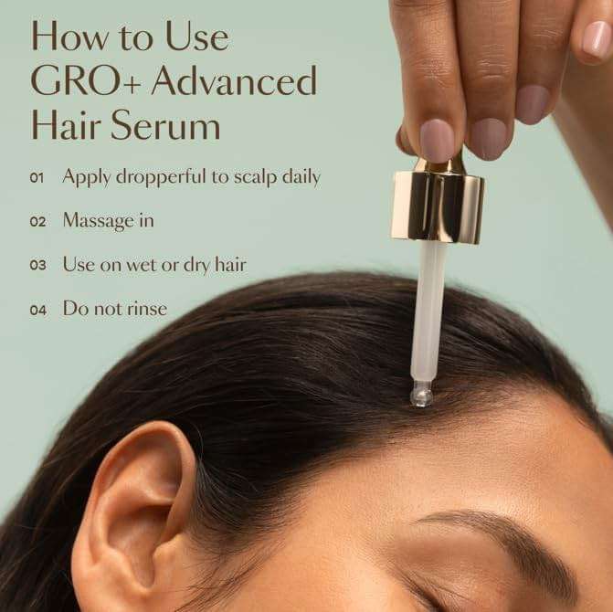 VEGAMOUR GRO+ Advanced Hair Serum | Improves Hair Density, Reduces Shedding and Promotes a Balanced Scalp | For Severe Signs of Thinning | Formulated Without Fragrance, Vegan, Cruelty-Free - Image 5