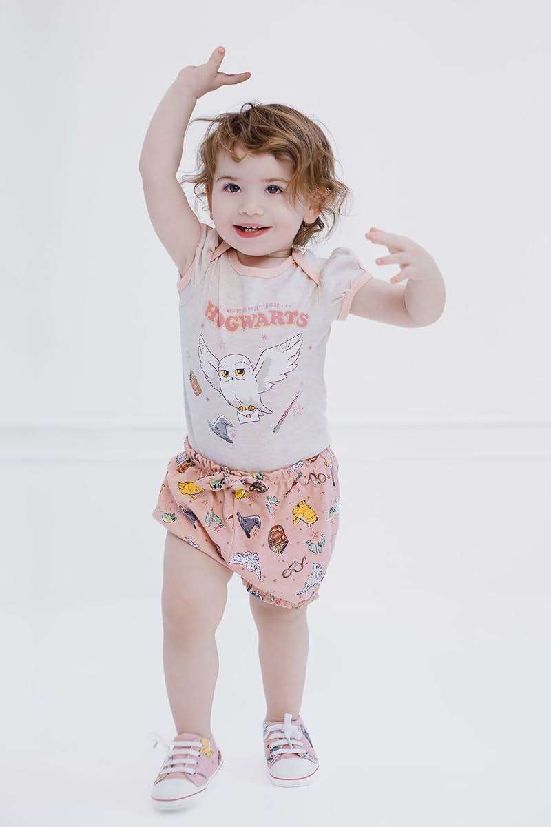 Harry Potter Baby Bodysuit, Shorts and Shoes 3 Piece Outfit Set Newborn to Infant Sizes (0-3 Months - 24 Months) - Image 3