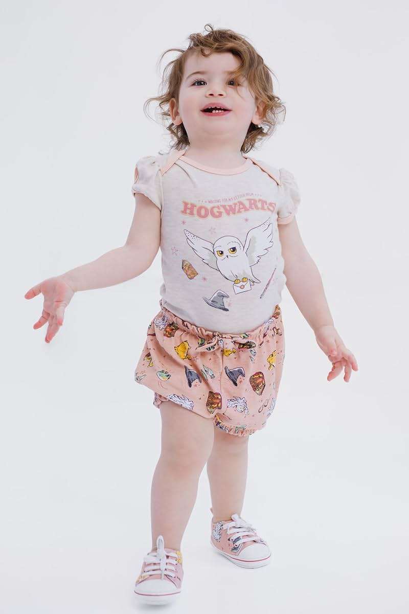 Harry Potter Baby Bodysuit, Shorts and Shoes 3 Piece Outfit Set Newborn to Infant Sizes (0-3 Months - 24 Months) - Image 5