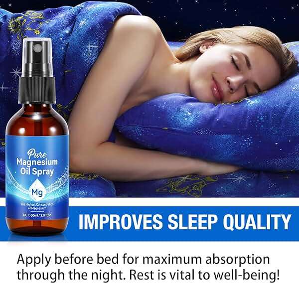 Pure Magnesium Oil Spray, Organic Natural Magnesium Oil Spray for Feet, Body, Skin, Topical Products (2 Pack) - Image 3