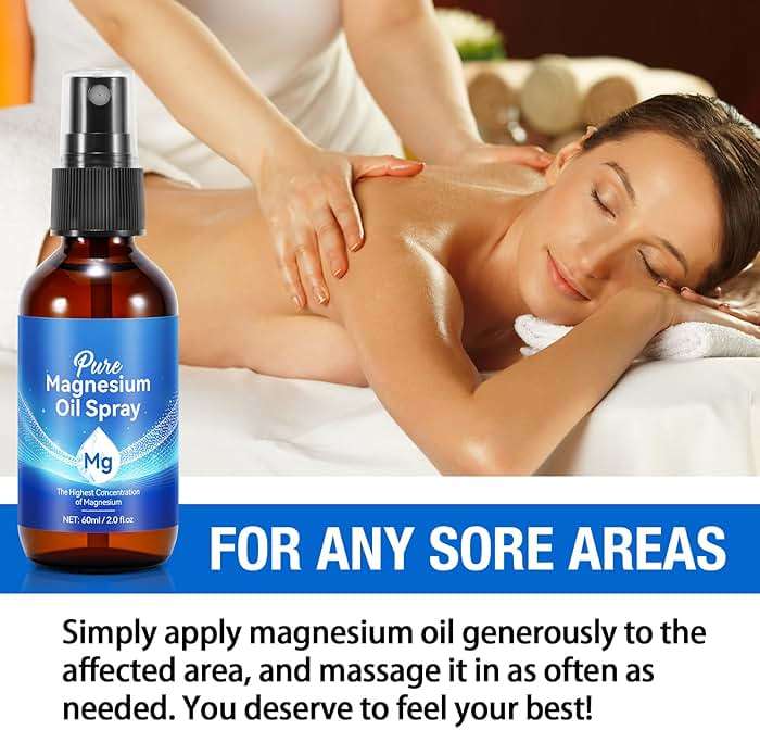 Pure Magnesium Oil Spray, Organic Natural Magnesium Oil Spray for Feet, Body, Skin, Topical Products (2 Pack) - Image 6