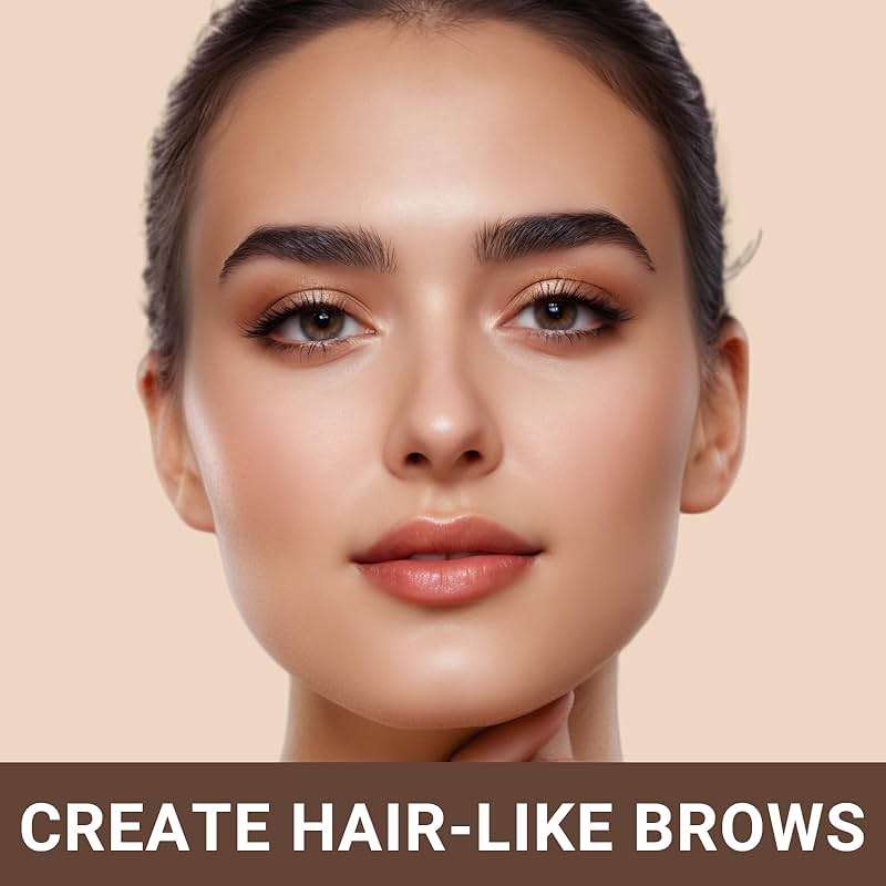 iMethod eyebrow pen - Microblading eyebrow pen, eyebrow pencil with a Micro 4-Fork Tip for Natural Hair-Like Brows, Long-Lasting Eye Brow Pencils for Women, Waterproof, Dark Brown - Image 2
