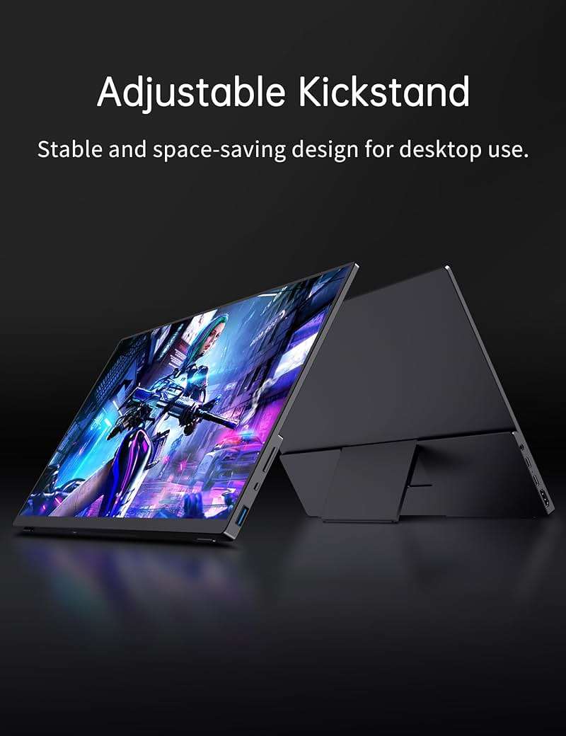 VOKENSU Portable 2K 144Hz Monitor, 16" 2560x1600 QHD Gaming HDR FreeSync, Ultra Slim Travel Screen w/Kickstand & Speaker for Laptop Switch Xbox PS5/4 - Image 5