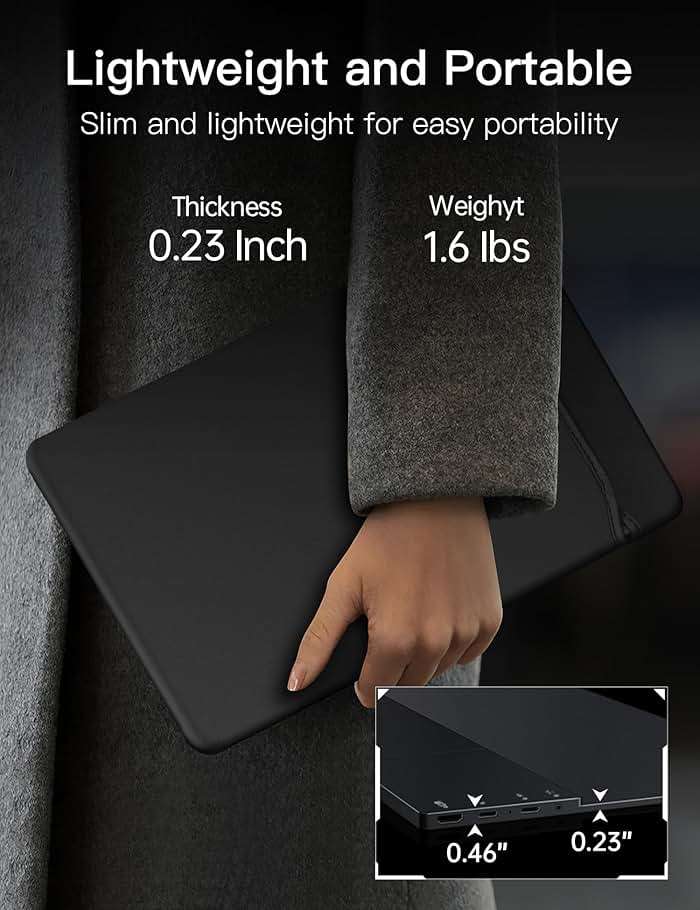 VOKENSU Portable 2K 144Hz Monitor, 16" 2560x1600 QHD Gaming HDR FreeSync, Ultra Slim Travel Screen w/Kickstand & Speaker for Laptop Switch Xbox PS5/4 - Image 6