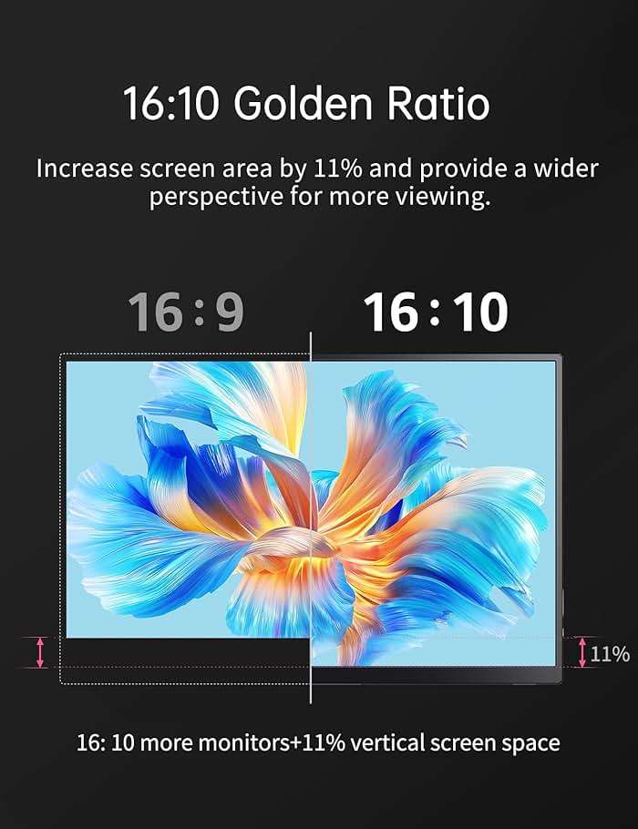 VOKENSU Portable 2K 144Hz Monitor, 16" 2560x1600 QHD Gaming HDR FreeSync, Ultra Slim Travel Screen w/Kickstand & Speaker for Laptop Switch Xbox PS5/4 - Image 7