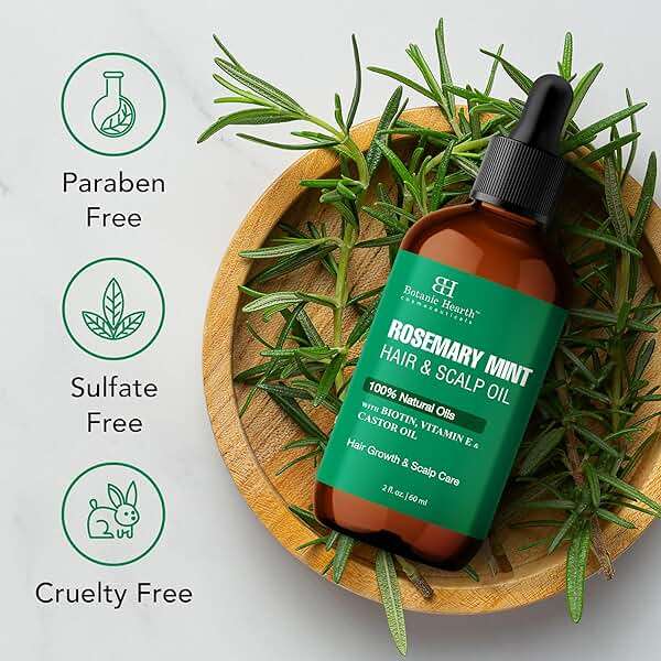 Botanic Hearth 100% Pure Rosemary Mint Oil For Hair Growth & Hair Treatment Oils 2 Fl Oz | Infused with coconut Oil | Hair Oil Repairs Dry Damaged Hair, Strengthening, Healthier | All Hair Types - Image 4