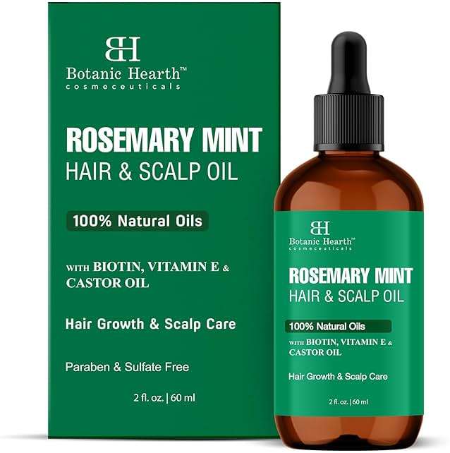 Botanic Hearth 100% Pure Rosemary Mint Oil For Hair Growth & Hair Treatment Oils 2 Fl Oz | Infused with coconut Oil | Hair Oil Repairs Dry Damaged Hair, Strengthening, Healthier | All Hair Types - Image 8