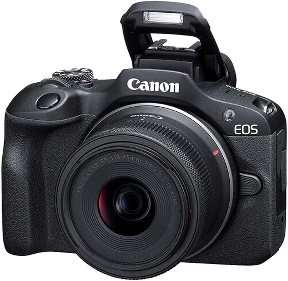 Canon EOS R100 24.2MP APS-C CMOS Sensor Mirrorless Camera with 18-45mm Lens + Case + 64GB Ultra Memory Card + LED Video Light + Filter + More (Essential Bundle) (Renewed), Black - Image 8