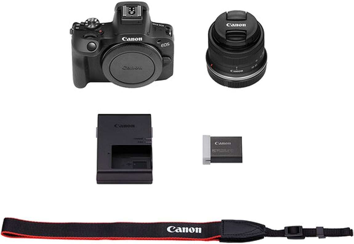 Canon EOS R100 24.2MP APS-C CMOS Sensor Mirrorless Camera with 18-45mm Lens + Case + 64GB Ultra Memory Card + LED Video Light + Filter + More (Essential Bundle) (Renewed), Black - Image 9