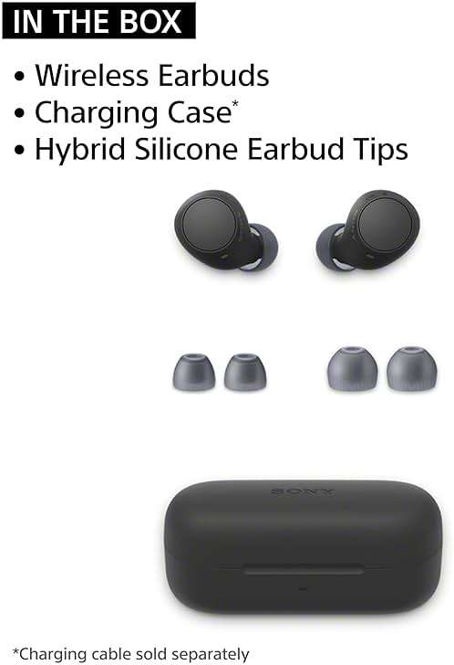 Sony WF-C510 Truly Wireless in-Ear Bluetooth Earbud Headphones with up to 22-Hour Battery, Multipoint-Connection, Mic and IPX4 Water Resistance, Black - Image 5