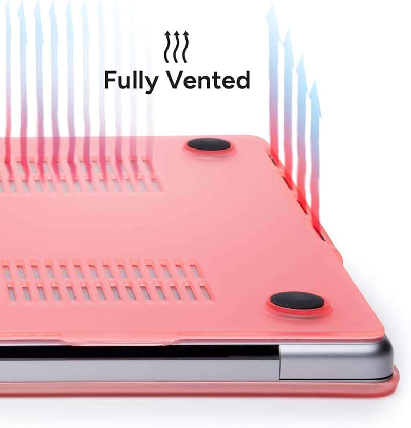 ZAGG MacBook Protection MacBook Air 13" M5/M4/M3/M2 Case – Premium Two-Piece Hard-Shell Snap-on Cover with Rubberized Non-Slip Grips, Durable, Lightweight, Scratch-Resistant, Frosted Finish, Pink - Image 3