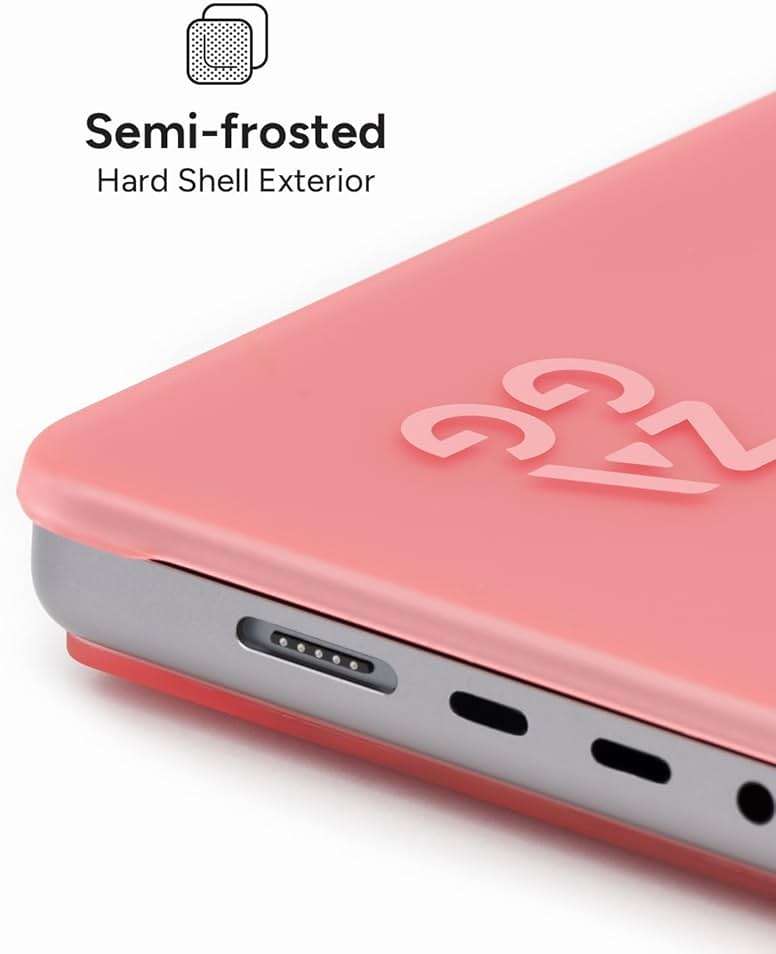 ZAGG MacBook Protection MacBook Air 13" M5/M4/M3/M2 Case – Premium Two-Piece Hard-Shell Snap-on Cover with Rubberized Non-Slip Grips, Durable, Lightweight, Scratch-Resistant, Frosted Finish, Pink - Image 5