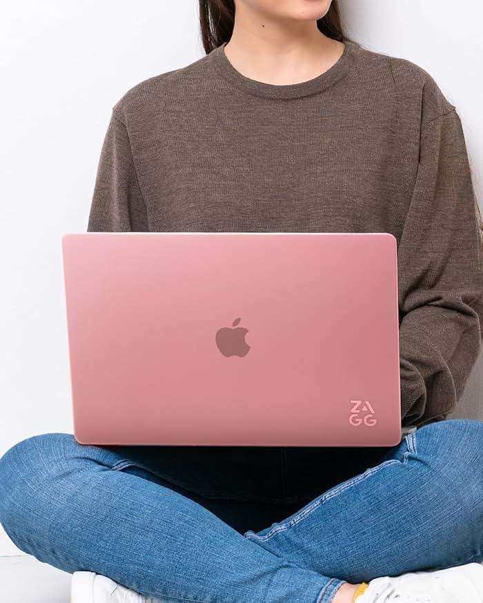 ZAGG MacBook Protection MacBook Air 13" M5/M4/M3/M2 Case – Premium Two-Piece Hard-Shell Snap-on Cover with Rubberized Non-Slip Grips, Durable, Lightweight, Scratch-Resistant, Frosted Finish, Pink - Image 6