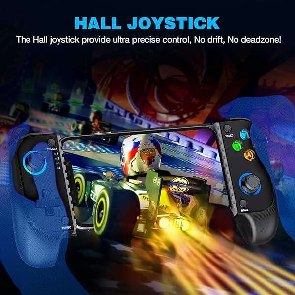 MystNova Wireless Phone Controller for iPhone & Android - Mobile Gamepad with Hall Effect Joysticks, Compatible with Xbox/PS5/Steam Link/Cloud Gaming, Ergonomic Design, Long Battery Life - Image 3
