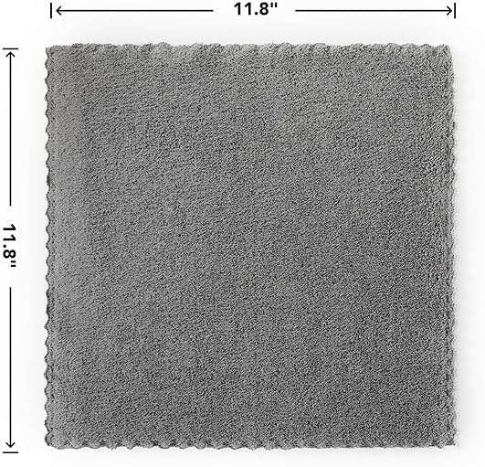 Neessno 12 Pack Cleaning Cloth,Ultra Soft Absorbent Quick Drying Microfiber Cleaning rags,No scratches,Reusable,Washable,Lint Free Cleaning Towels for Kitchen,Window,Glass,car,11.8"×11.8",(Multicolor) - Image 2