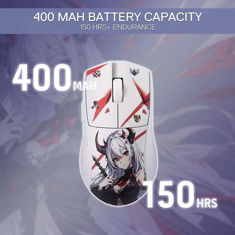 Redragon M916AK PRO 3-Mode Anime Gaming Mouse, 42G Ultra-Light 26K DPI Gaming Mouse w/Ergonomic Natural Grip Build, Full Programmable Buttons, Software Supports DIY Keybinds & DPI - Image 5