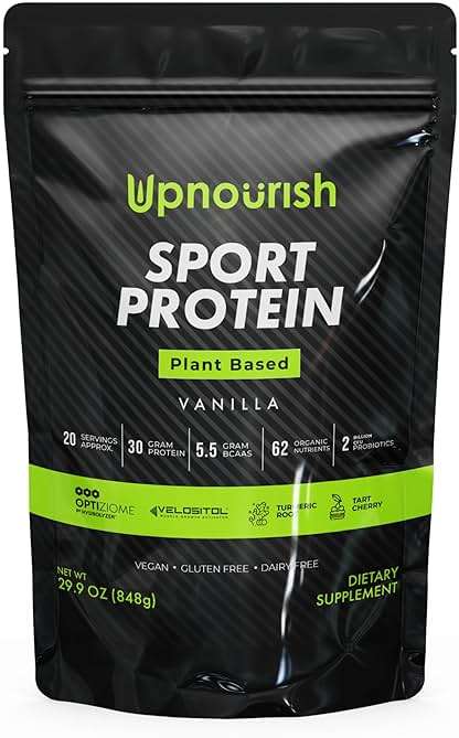 Vegan Sport Protein Powder Vanilla – 30g Plant Based Protein, VELOSITOL, BCAAs, Organic Greens & Fruits, Probiotics, Tart Cherry for Post Workout Recovery, Inform Sports Certified Keto - 20 servings - Image 1
