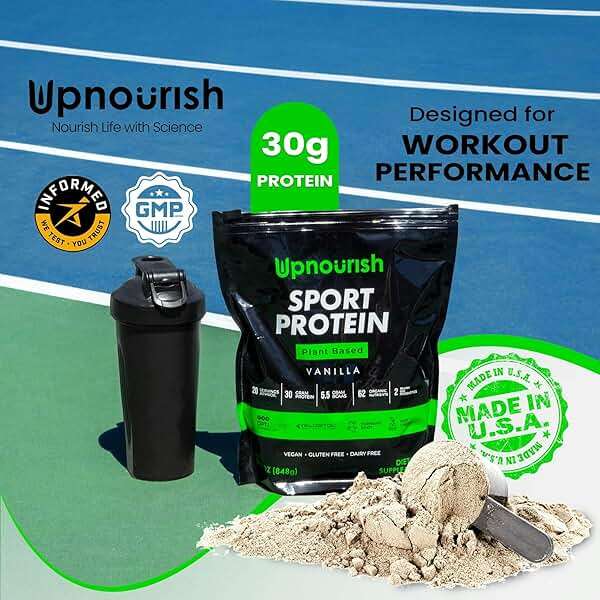 Vegan Sport Protein Powder Vanilla – 30g Plant Based Protein, VELOSITOL, BCAAs, Organic Greens & Fruits, Probiotics, Tart Cherry for Post Workout Recovery, Inform Sports Certified Keto - 20 servings - Image 2