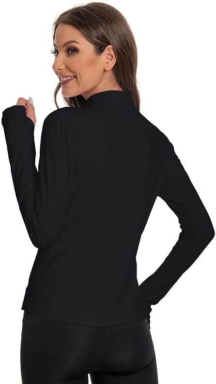 KOKITA Women's Athletic Full Zip Lightweight Workout Jacket，Outdoor Slim Fit Yoga Jackets with Pockets Thumb Holes - Image 2