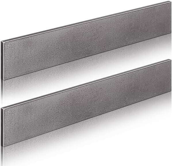 Hicarer 2 Pcs 2 x 1/4 x 12 Inch Steel Flat Bar Metal Stock Hot Rolled Steel Plate Solid Plain Metal Flat Bar Stock - Image 1