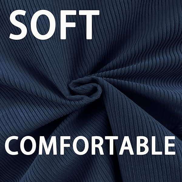 ENBAOHUI 3FT Memory Foam Bean Bag Chairs for Teens or Kids with Filling Bean Bag Sofa with Handle Super Soft Corduroy Fabric Lazy Sofa 3 Foot Navy Blue - Image 6