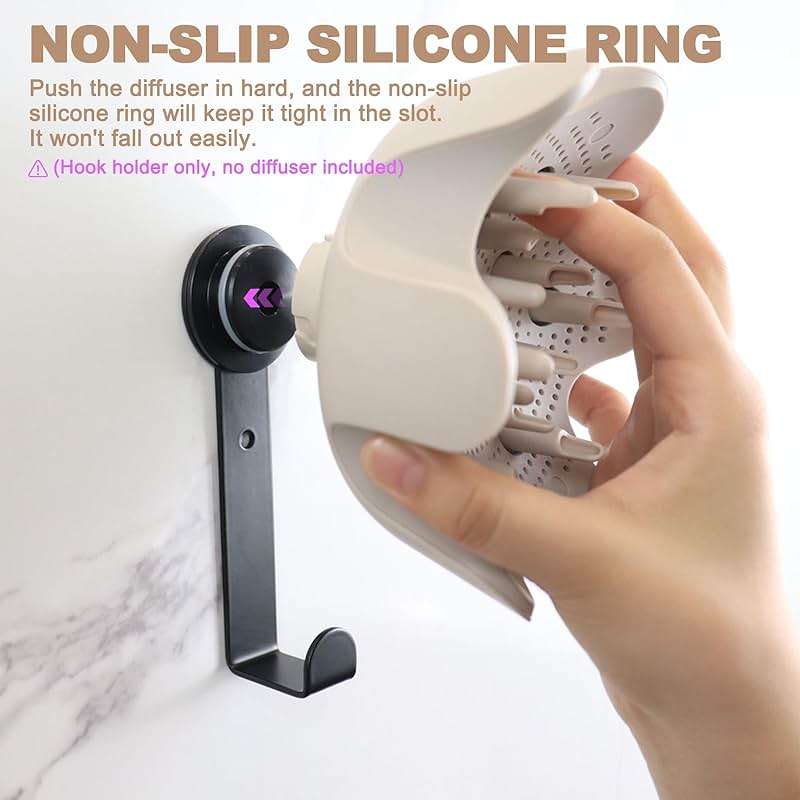 Hair Dryer Holder for Shark Flex Style, Wall Mount Holder Compatible with Shark FlexStyle, Curling Wand Organizer, Rack with Cord Hanger for Accessories Curlers Brushes Diffuser and Attachments - Image 7