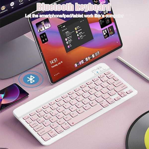NOOX Bluetooth Keyboard for iPad A16 11th 10th Generation, iPad Pro 13/12/11/10/9/8/7 inch, iPad Air 13/11th Gen, iPad mini Tablets, etc. - Slim Wireless Portable Travel Office Computer Accessories - Image 4
