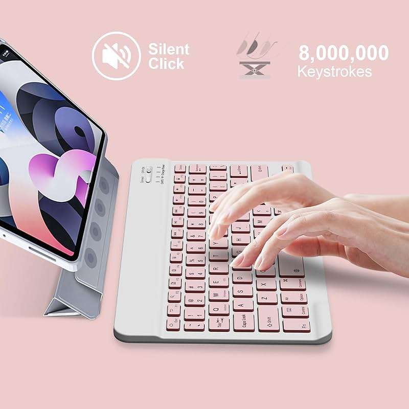 NOOX Bluetooth Keyboard for iPad A16 11th 10th Generation, iPad Pro 13/12/11/10/9/8/7 inch, iPad Air 13/11th Gen, iPad mini Tablets, etc. - Slim Wireless Portable Travel Office Computer Accessories - Image 6