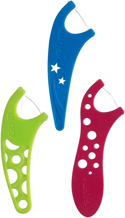 GUM Crayola Kids Flossers with Fluoride - Designed for Little Hands - Fun Grape Flavor - Easy to Use Kids Floss Picks for Children Ages 3+, 75 Count (Pack of 6) - Image 7