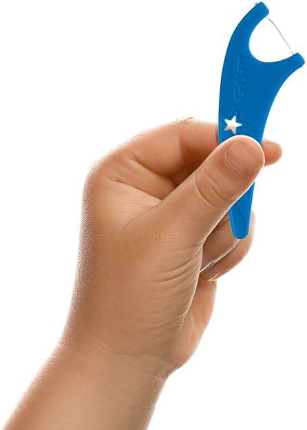 GUM Crayola Kids Flossers with Fluoride - Designed for Little Hands - Fun Grape Flavor - Easy to Use Kids Floss Picks for Children Ages 3+, 75 Count (Pack of 6) - Image 10