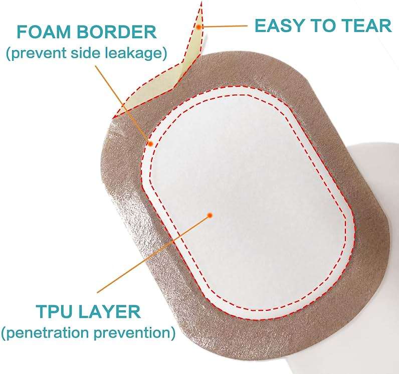 Castor Oil Pack Wrap, Castor Oil Patches Disposable, Organic Cotton Self-Adhesive Pads, Portable Anti Leakage No Wash - Image 4