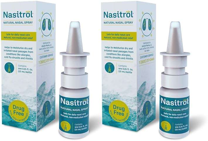 Nasitrol Natural Nasal Spray - Saline Nasal Care Daily Mist - Severe Nasal Spray Moisturizing Sinus Nasal Sprays & Instant Relief for Daily Use - 1.7 fl. Oz. (50 ml) Bottle (Pack of 2) - Image 1