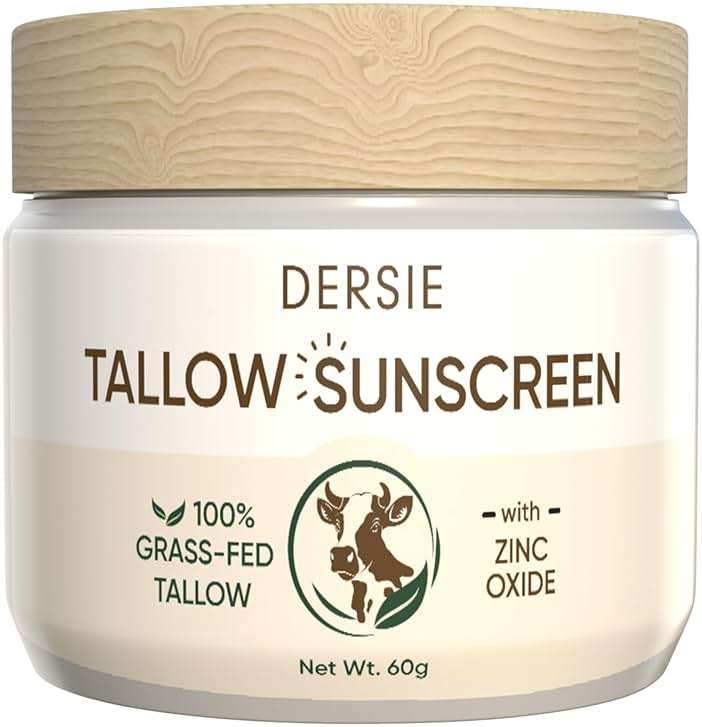 Dersie Tallow Sunscreen SPF 30 – Mineral UV Defense with Non-Nano Zinc Oxide – Face & Body Sun Protection for Adults & Kids (2.12 Ounce (Pack of 1)) - Image 1