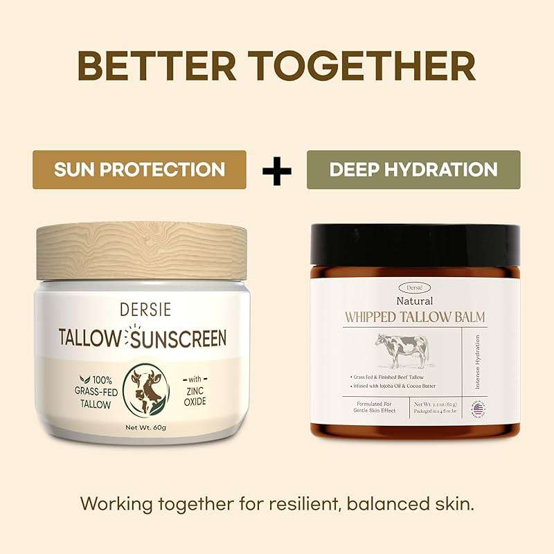 Dersie Tallow Sunscreen SPF 30 – Mineral UV Defense with Non-Nano Zinc Oxide – Face & Body Sun Protection for Adults & Kids (2.12 Ounce (Pack of 1)) - Image 5