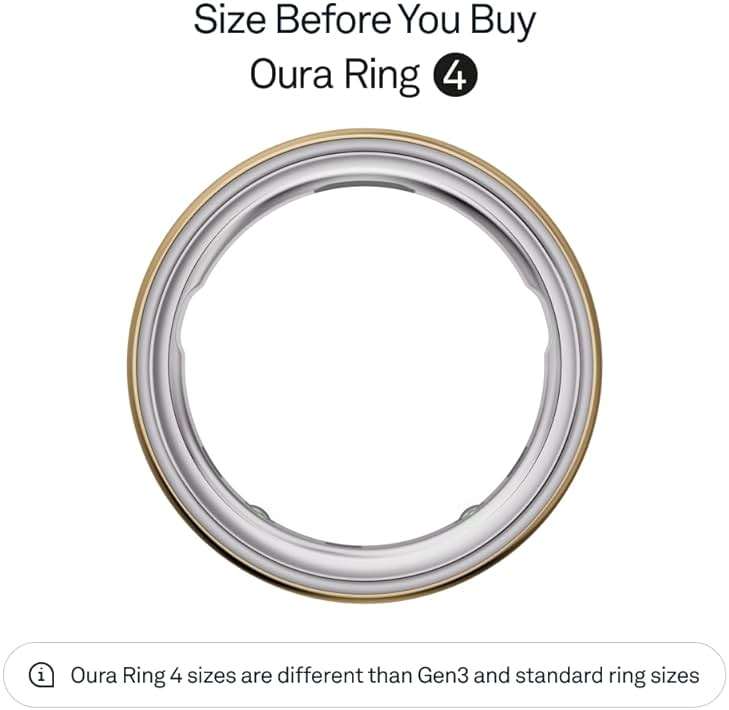 Oura Ring 4 - Gold - Size 7 - Sleep, Activity, Women’s Health, AI Advisor, Up to 8 Days of Battery Life, Size Before You Buy, Android & iOS Compatible - Image 2