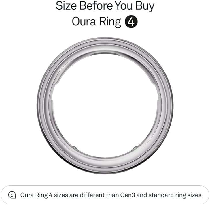 Oura Ring 4 - Silver - Size 4 - Size Before You Buy - Image 2
