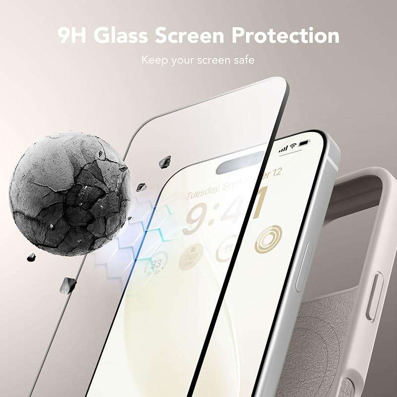 GONEZ Magnetic for iPhone 16 Pro Max Case, [Compatible with MagSafe] Anti-Scratch Microfiber Lining & Screen Protector, Silicone Camera Control, Shockproof Slim Phone Cover 6.9 inch, Stone - Image 5