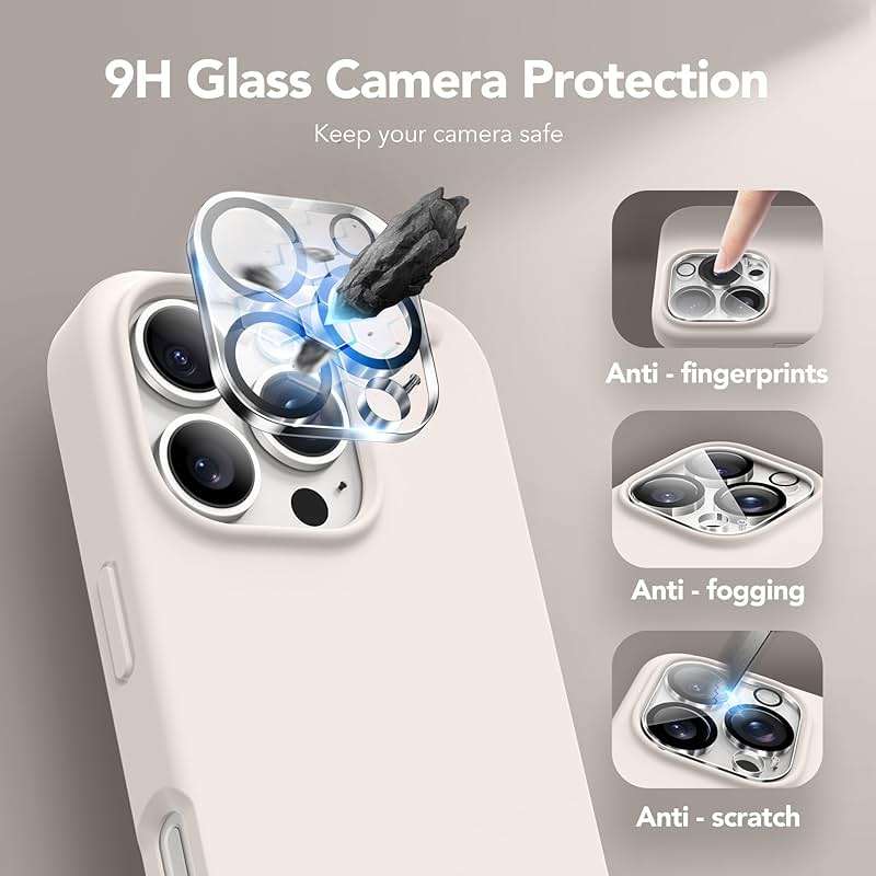 GONEZ Magnetic for iPhone 16 Pro Max Case, [Compatible with MagSafe] Anti-Scratch Microfiber Lining & Screen Protector, Silicone Camera Control, Shockproof Slim Phone Cover 6.9 inch, Stone - Image 6
