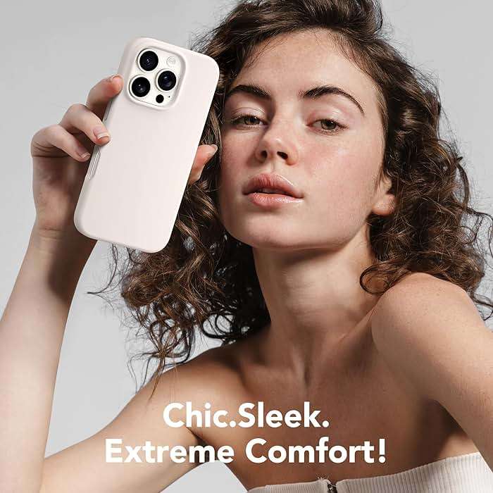 GONEZ Magnetic for iPhone 16 Pro Max Case, [Compatible with MagSafe] Anti-Scratch Microfiber Lining & Screen Protector, Silicone Camera Control, Shockproof Slim Phone Cover 6.9 inch, Stone - Image 9